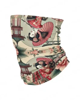 Komin wielofunkcyjny ARASHI GeishaWhisper z motywem gejszy i japońskiej architektury w stylu retro