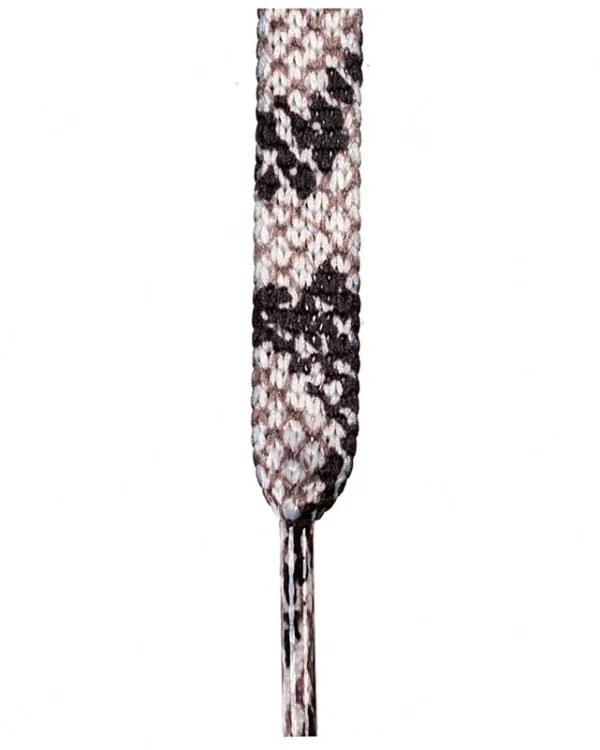 Sznurowadła ARASHI Snake czarno-szare z nadrukowanym wzorem skóry węża