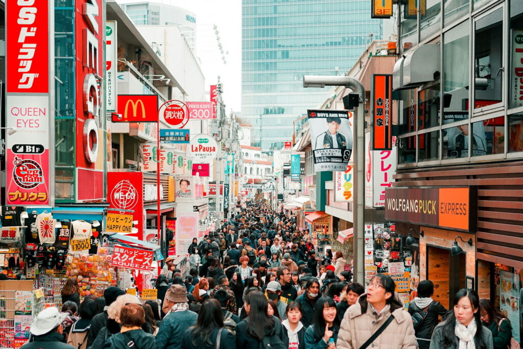 Takeshita street Harajuku Tokyo crowd fashion
