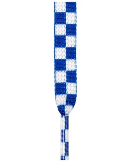 ARASHI Sznurówki Check White Royal Blue