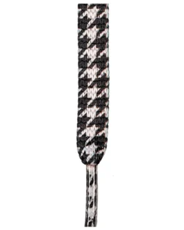 Sznurowadła ARASHI Houndstooth z czarno-białym wzorem pepitki